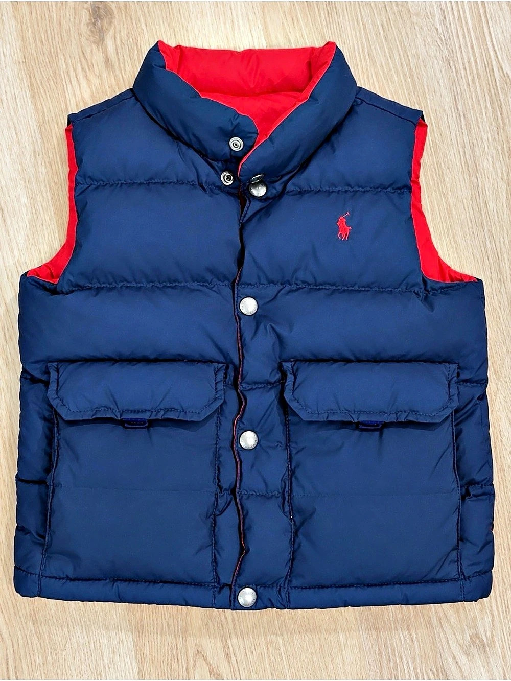 Polo Ralph Lauren Reversible Down Puffer Vest Blue & Red